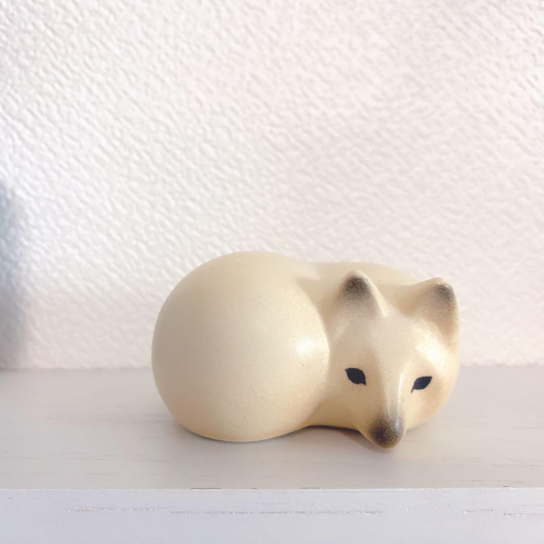 【新品　未使用】Lisa Larson(リサ・ラーソン)雪の中のフォックス ミニ