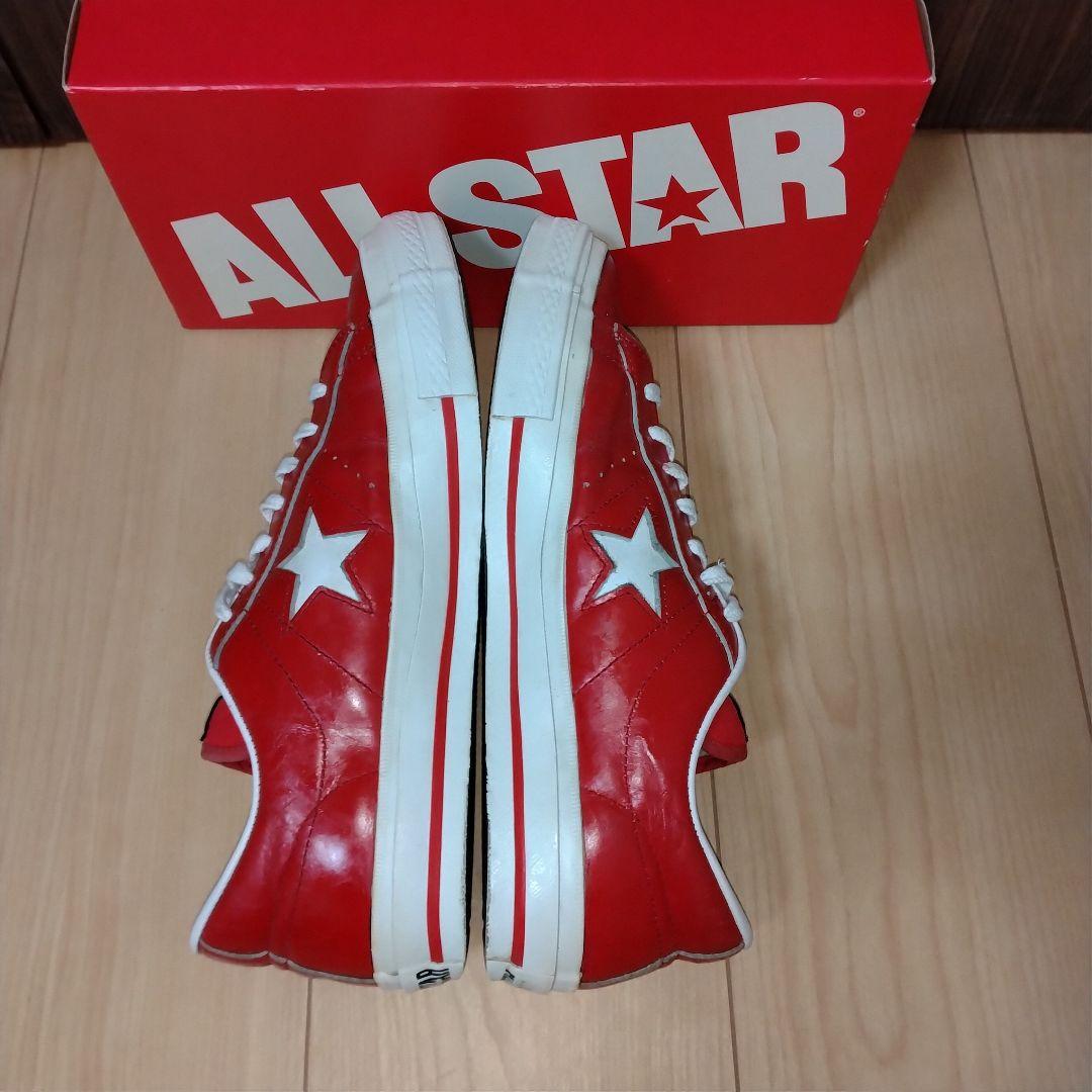 【US7.5】ワンスター　赤　レザー　レッド　one star ALL STAR