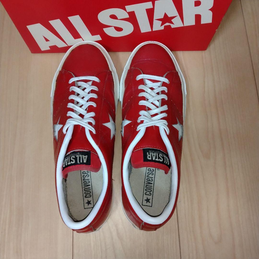【US7.5】ワンスター　赤　レザー　レッド　one star ALL STAR