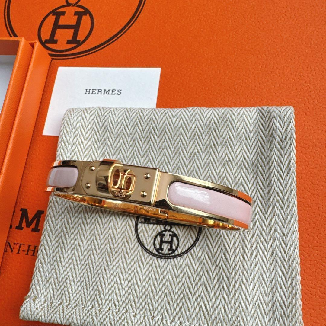 新品　エナメルブレスレット 《ミニ・クリック・ケリー》　ローズ　カンダー　PG