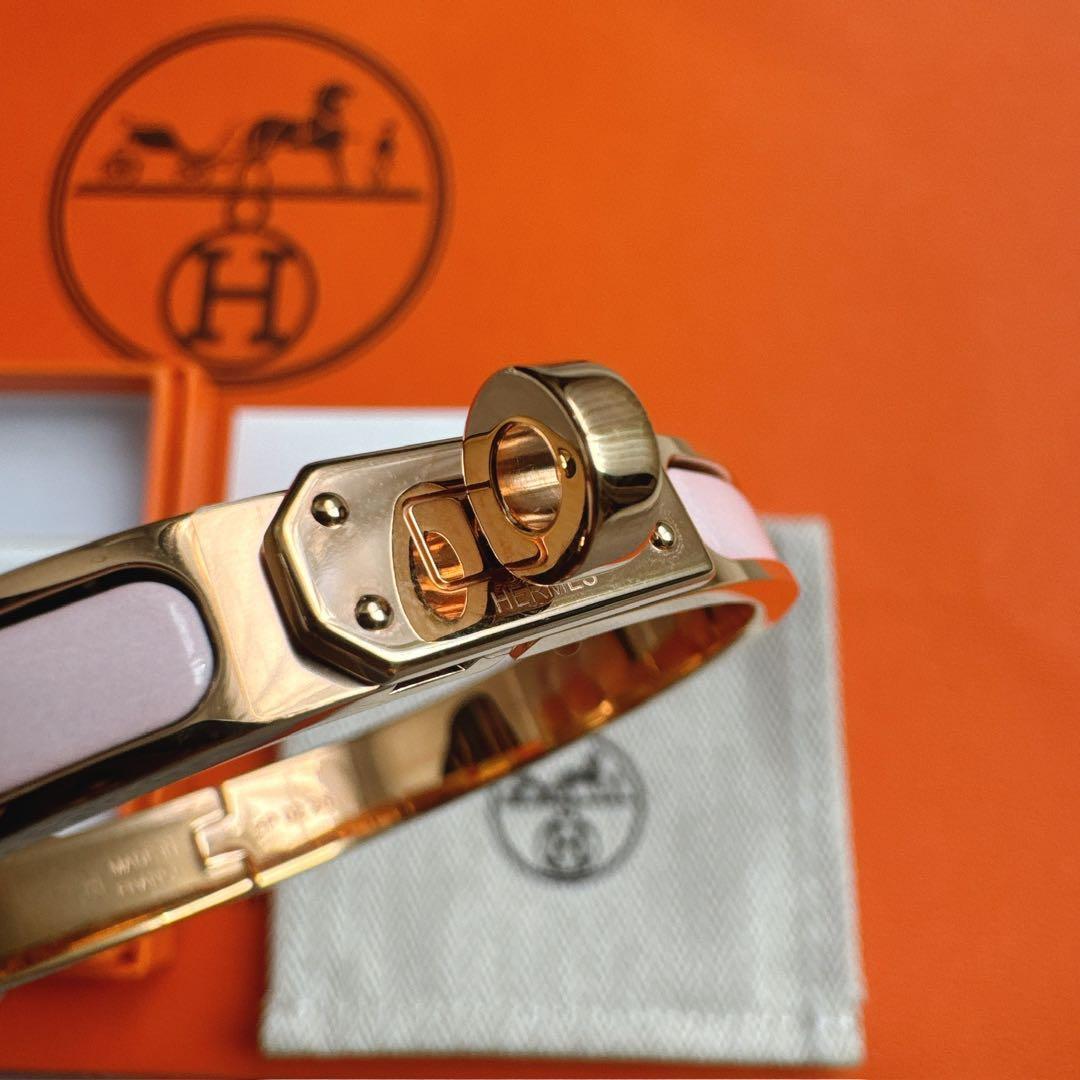 新品　エナメルブレスレット 《ミニ・クリック・ケリー》　ローズ　カンダー　PG