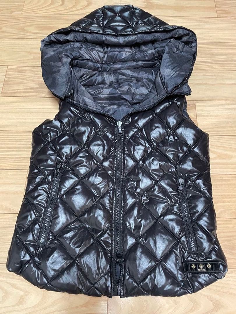 ✨美品TATRAS ✨迷彩×黒 リバーシブル レディース ダウンベスト サイズ1