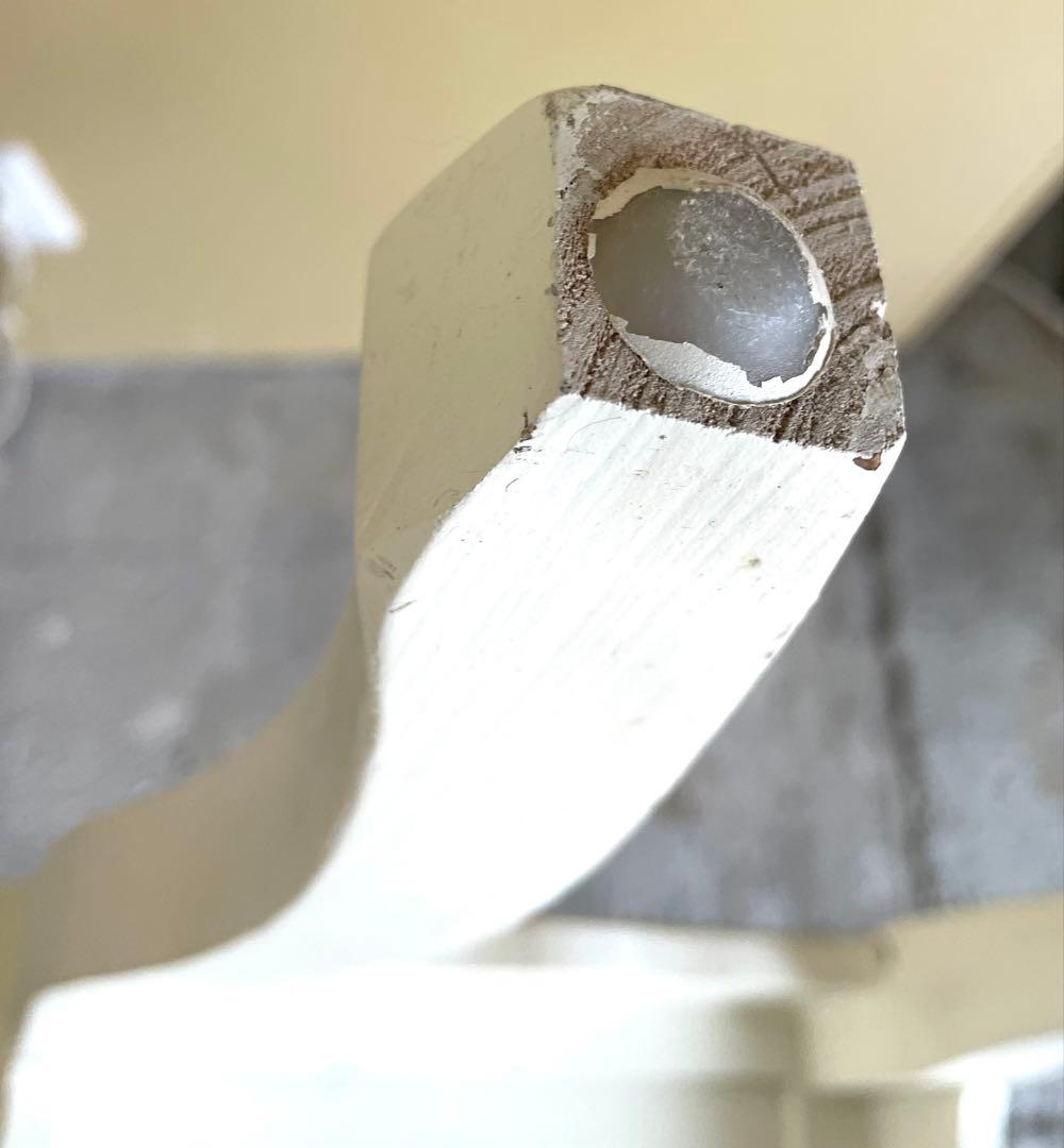 ホワイト花柄ペイントサイドテーブル