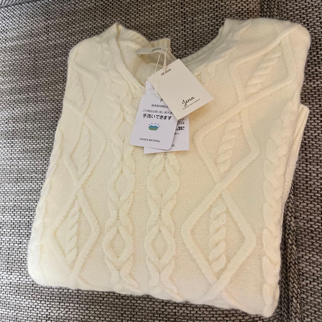 白バックレースアップニット /Jena espace merveilleux