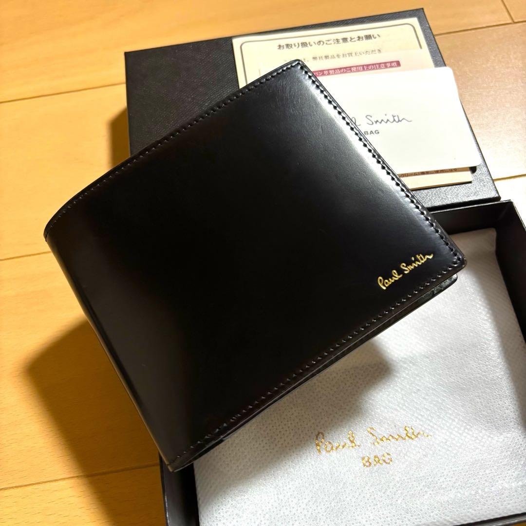 Paul Smith コードバン　二つ折り財布　現行品　最上位　ほぼ未使用　黒