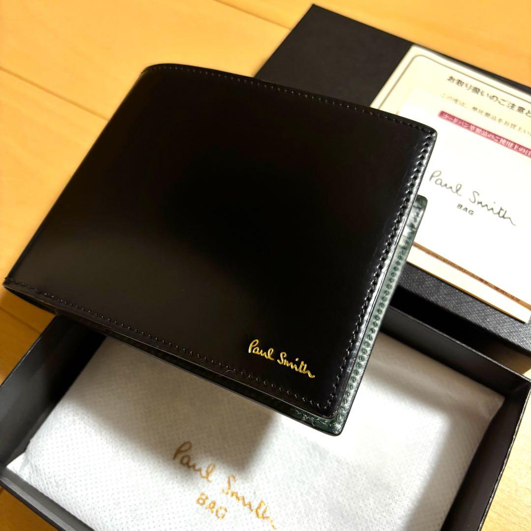 Paul Smith コードバン　二つ折り財布　現行品　最上位　ほぼ未使用　黒