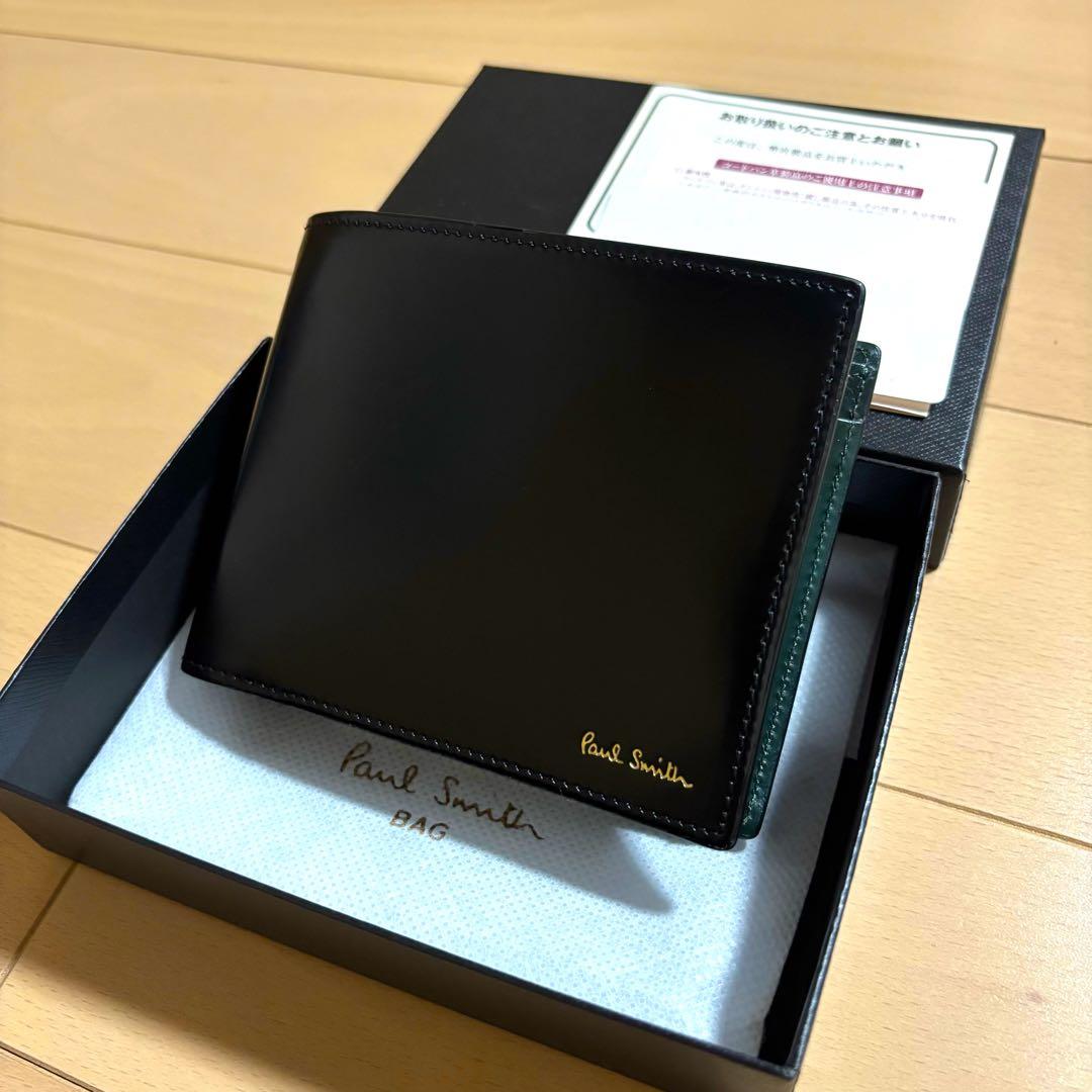 Paul Smith コードバン　二つ折り財布　現行品　最上位　ほぼ未使用　黒