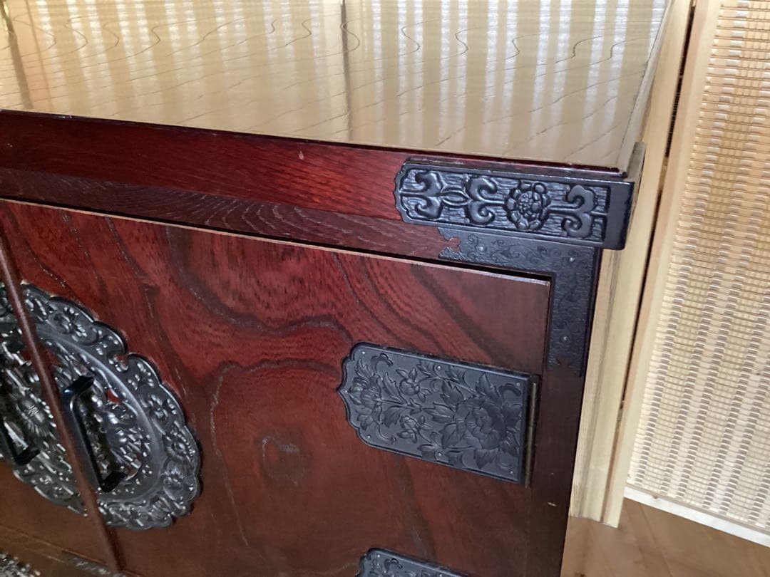 [智花] 時代箪笥　民芸箪笥　装飾金具　整理箪笥