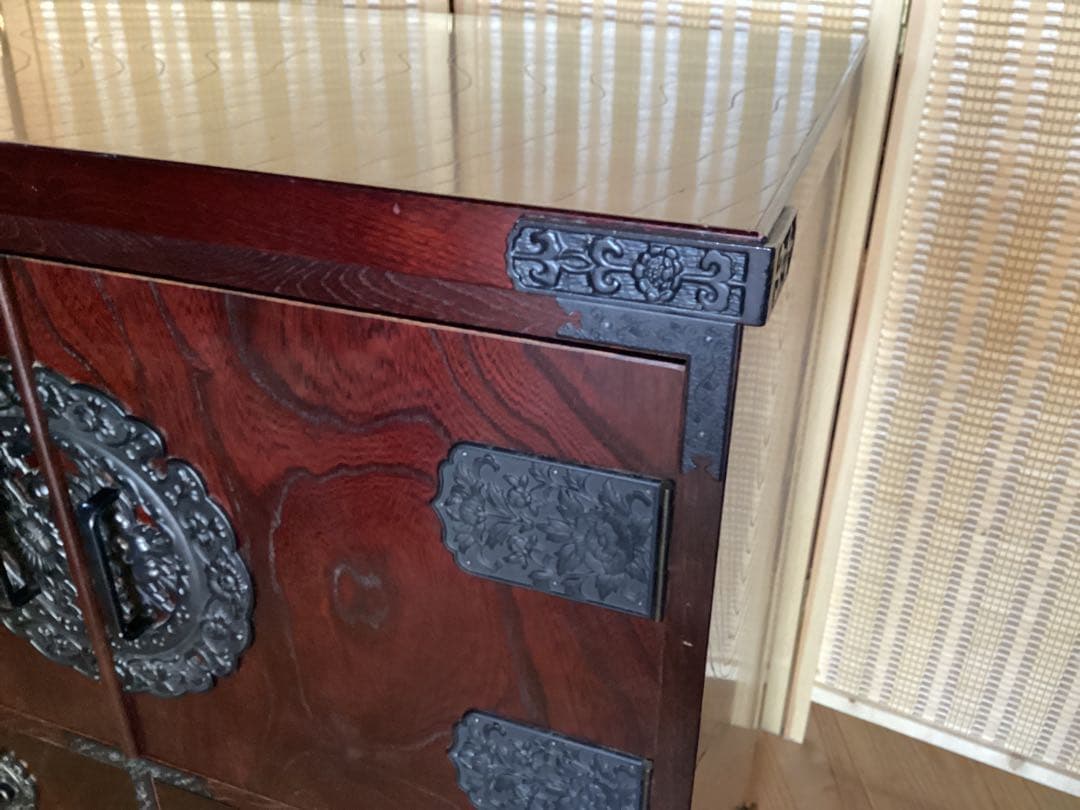 [智花] 時代箪笥　民芸箪笥　装飾金具　整理箪笥