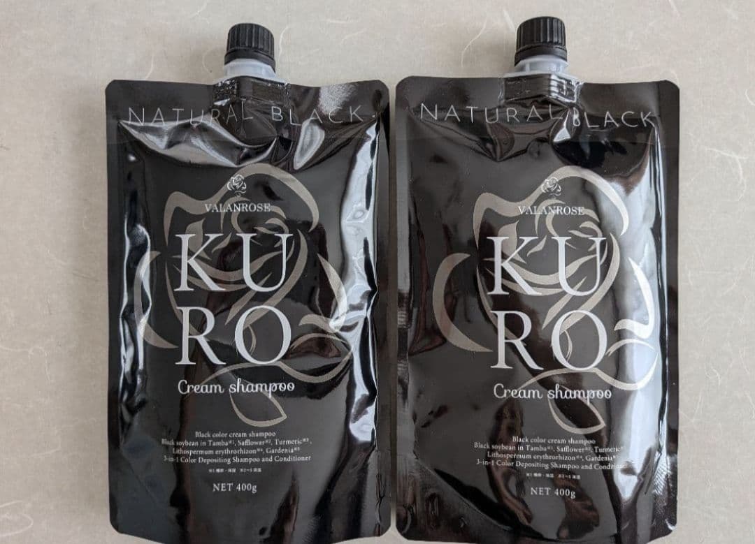 新品未♡VALANROSE　KUROクリームシャンプー　400g×2個　ブラック