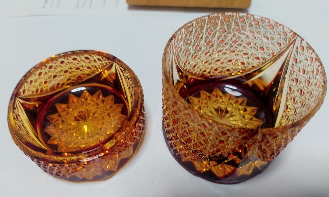 ☆超希少品☆若林幸男 江戸切子 蓋物 （切子、江戸切子、薩摩切子）