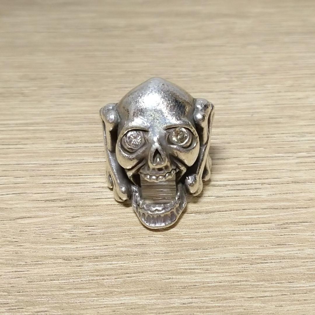 アナザーヘブン シルバー 925 リング 約17号 クロス スカル ジルコニア