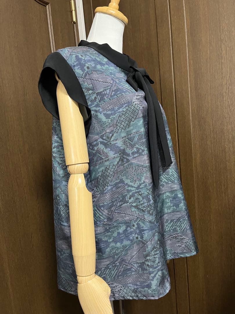 みふた様、専用【738】リボンブラウスグリーン系【739】リボンブラウス青、紫系