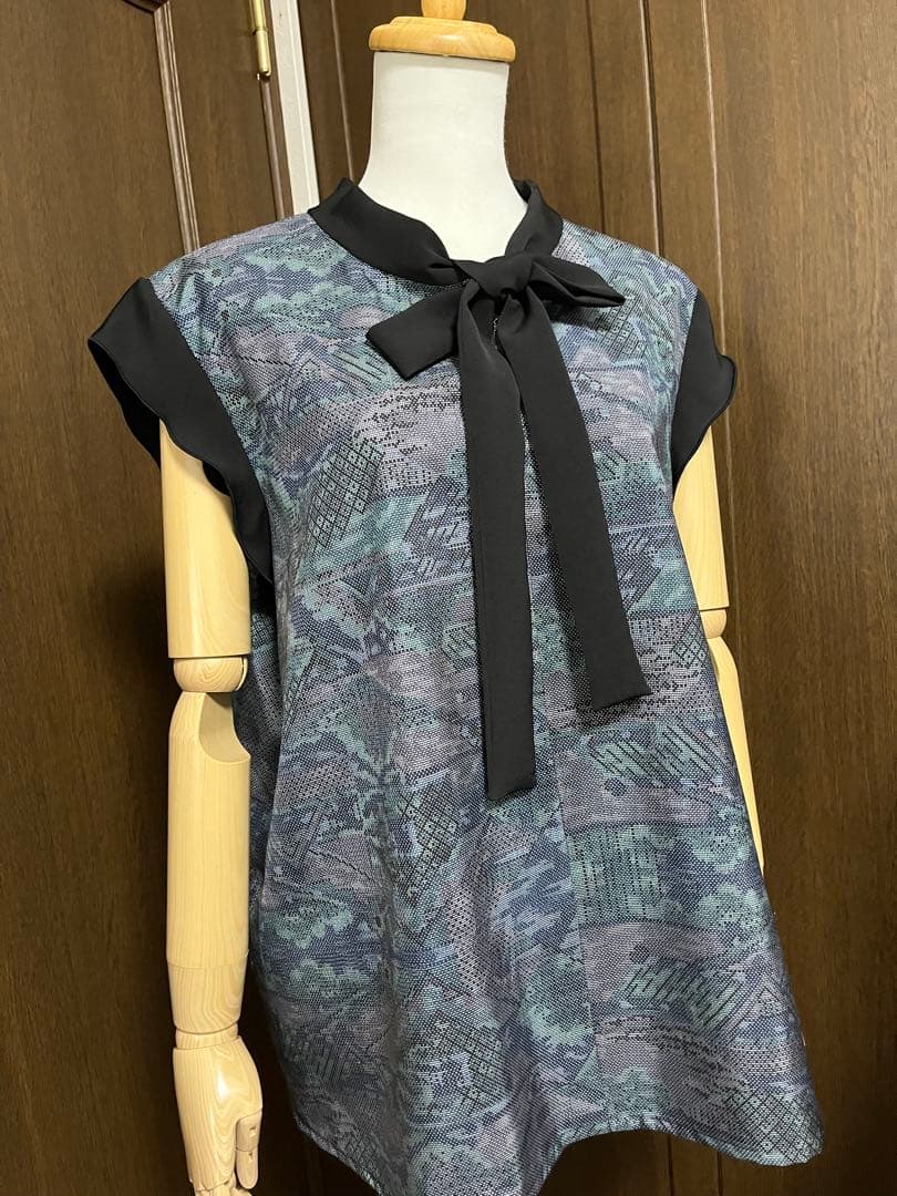 みふた様、専用【738】リボンブラウスグリーン系【739】リボンブラウス青、紫系