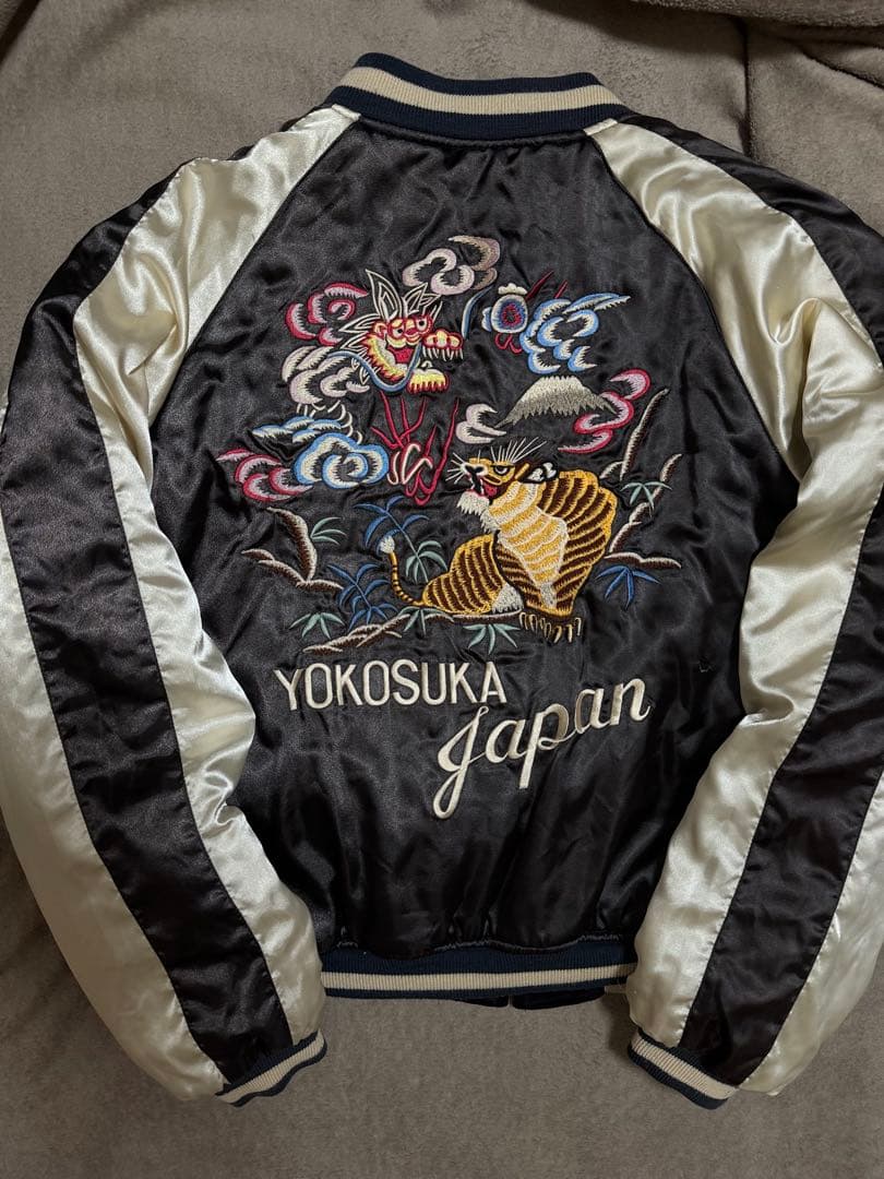 ２面用 BARCEDOS 虎龍 日本限定スカジャン vintage 別珍 サテン