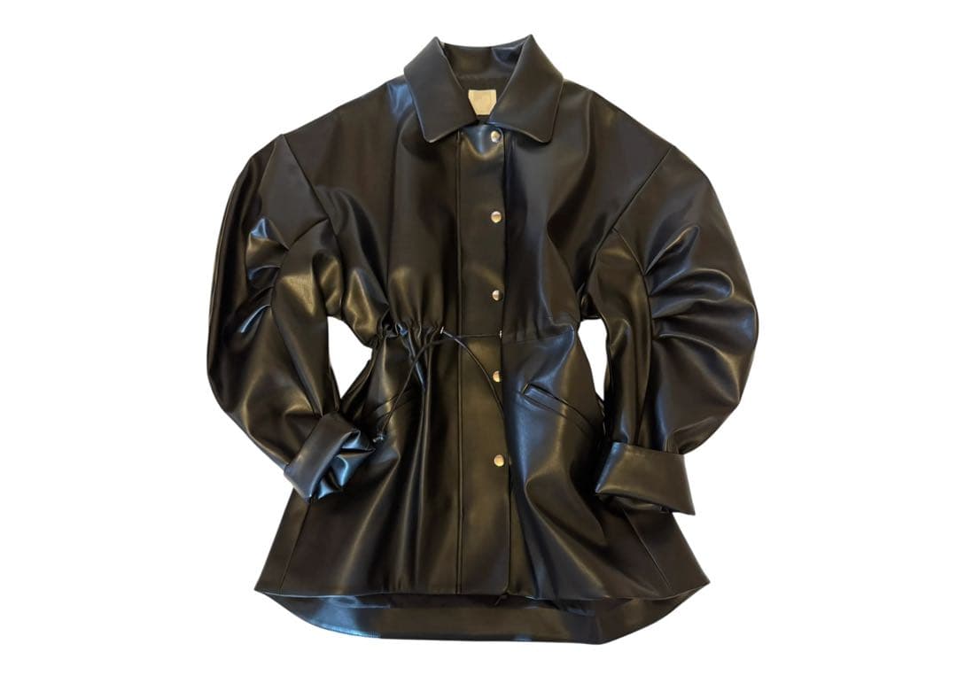 【最終値下げ】DECO FAKE LEATHER OPEN JACKET