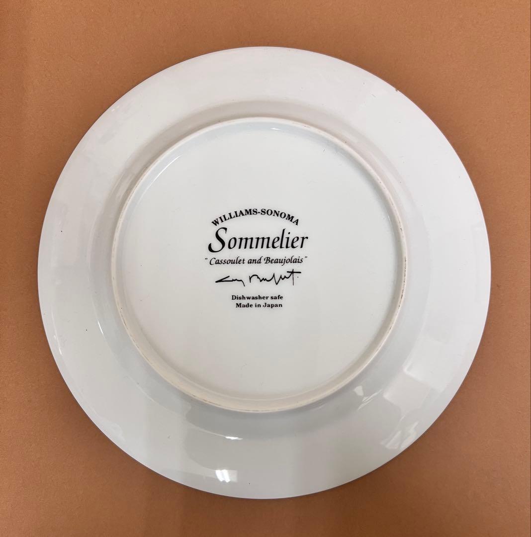 ウィリアムズソノマ プレート 6枚 日本製 ソムリエ柄 未使用 食器