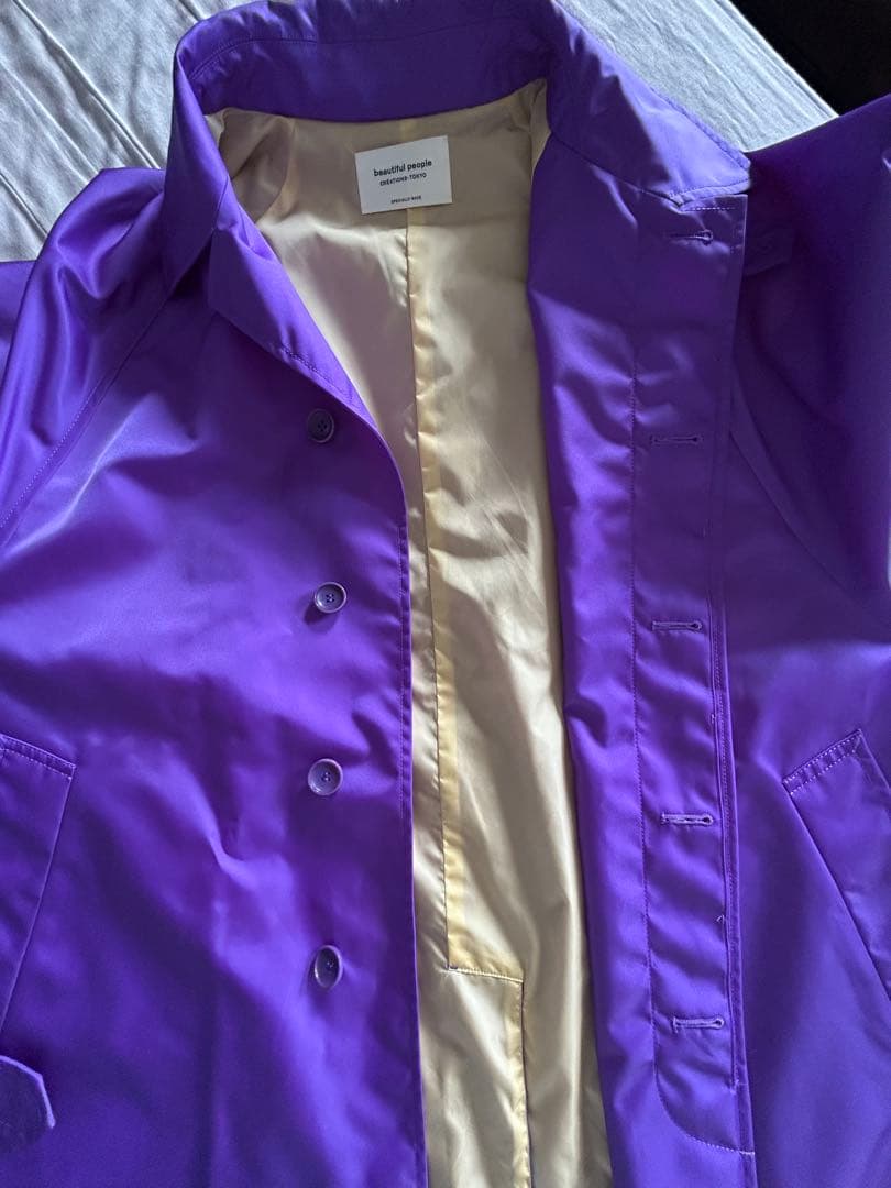 beautiful people ナイロンツイル ステンカラーコート 34美品