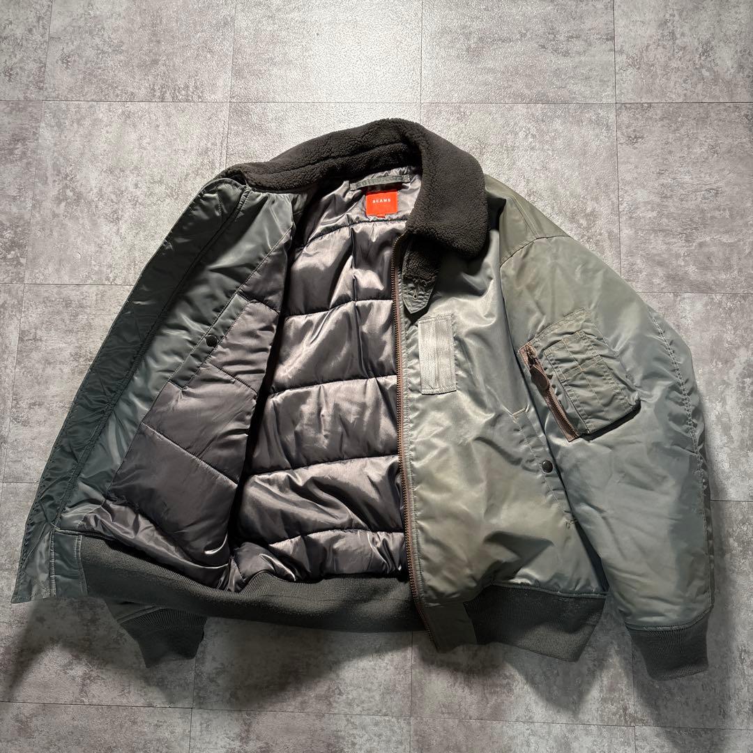 極美品　BEAMS B-15 フライトジャケット　汚れ加工　フェード加工　M