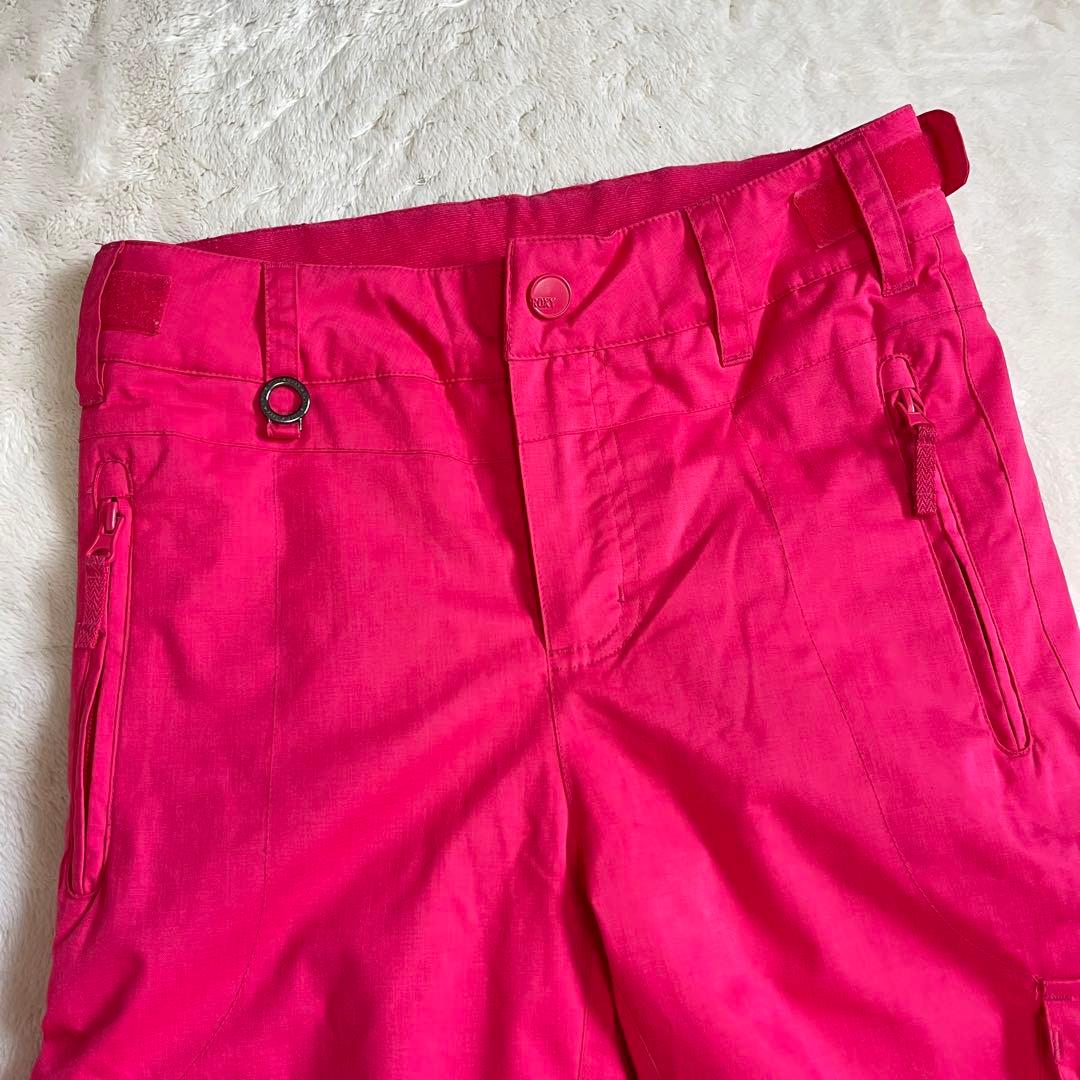 【美品✨】ROXY　スノボウェア　上下セット　L　M 総柄　ロゴ　ピンク