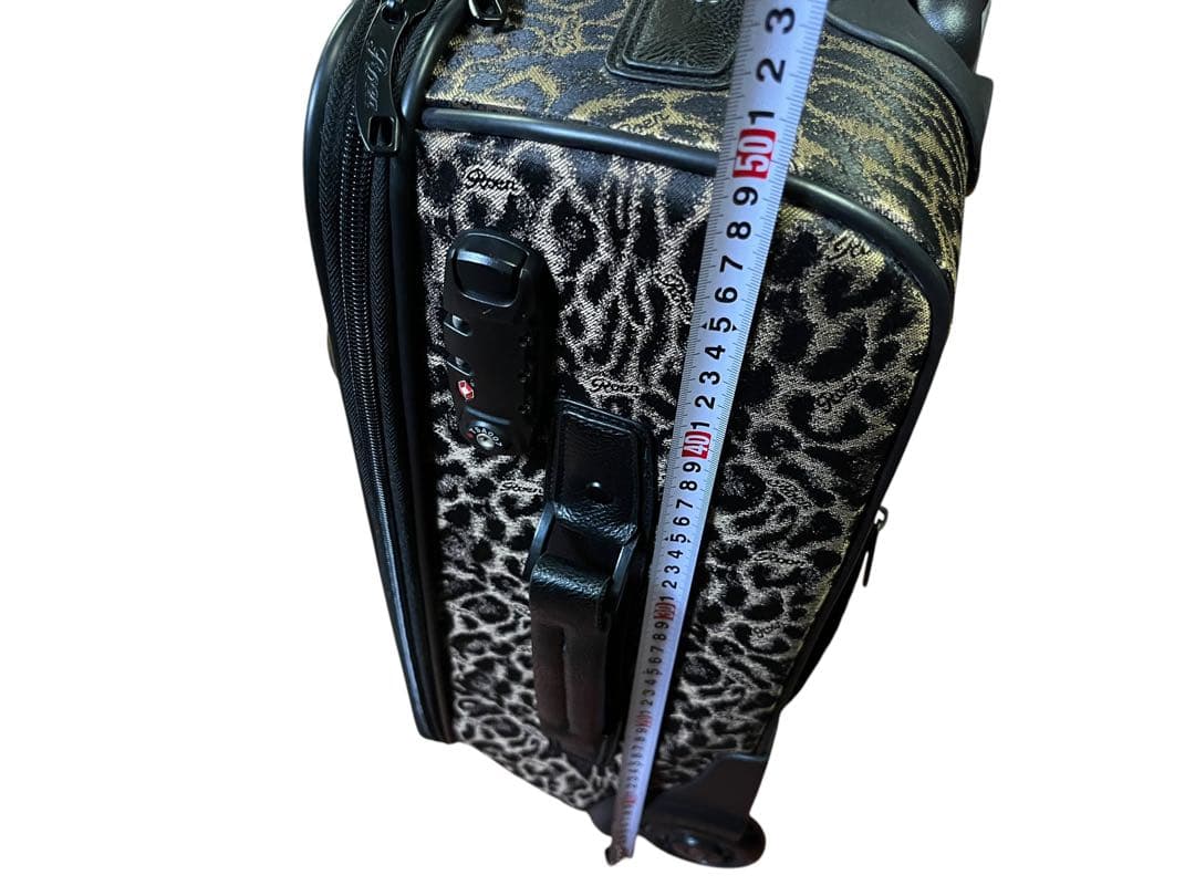 未使用 ロエン 豹柄 レオパード柄 キャリーケース スカルロゴ ROEN