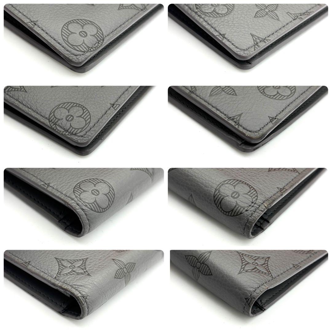 ☆美品☆保存袋付☆ルイヴィトン 長財布 モノグラムシャドウ ポルトフォイユブラザ