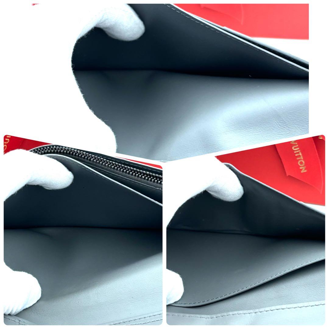 ☆美品☆保存袋付☆ルイヴィトン 長財布 モノグラムシャドウ ポルトフォイユブラザ