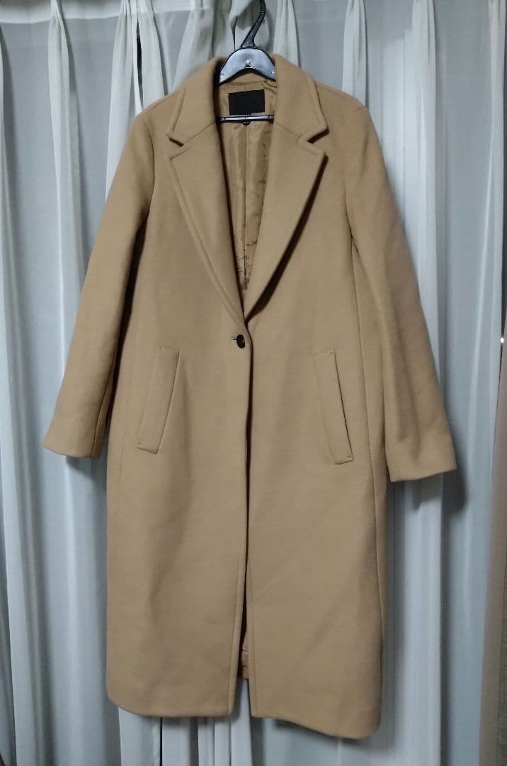 ICB Shell Melton チェスターコート ロング丈 キャメル