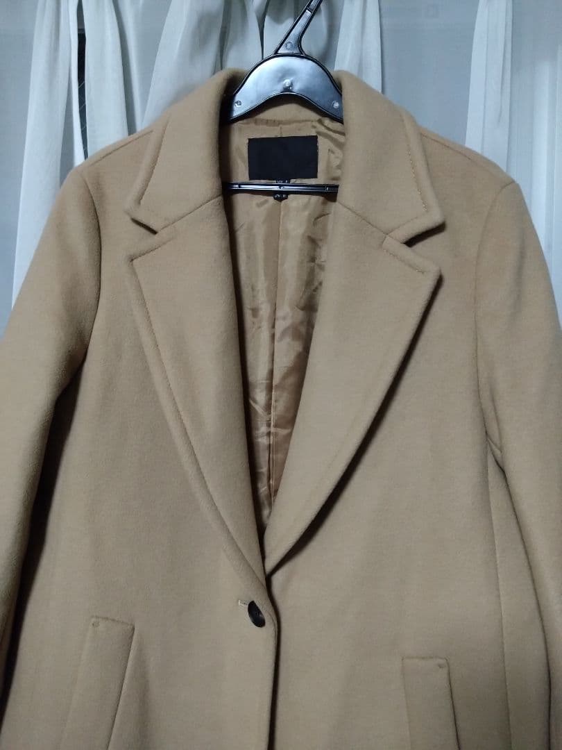 ICB Shell Melton チェスターコート ロング丈 キャメル