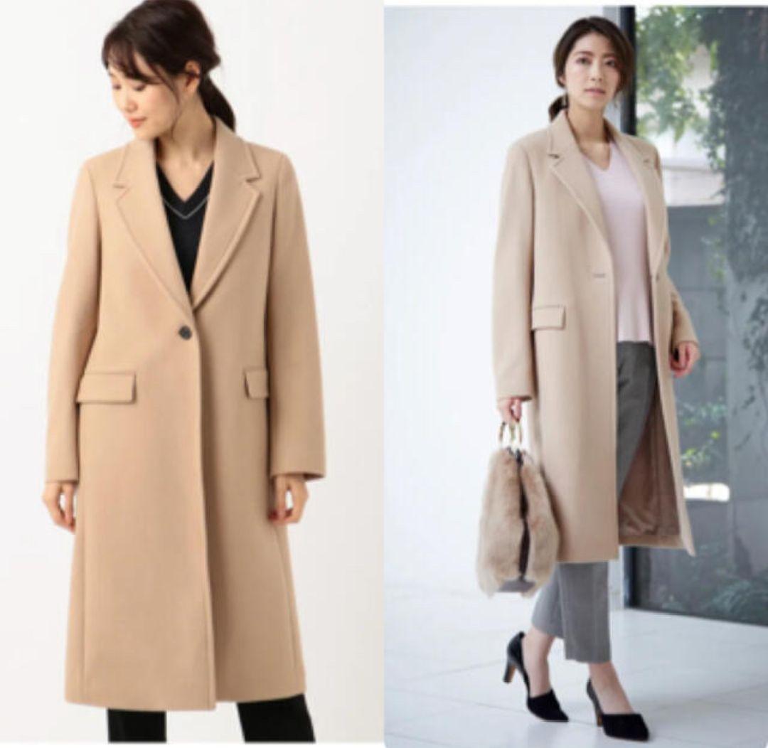 ICB Shell Melton チェスターコート ロング丈 キャメル