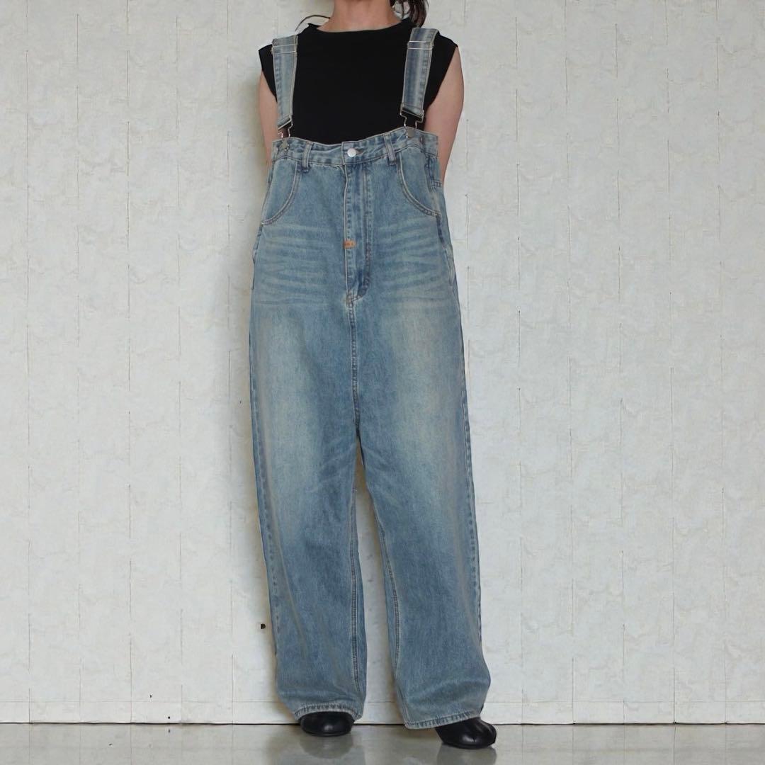 新品タグ付きAGAWD デニムオールインワン サロペット F