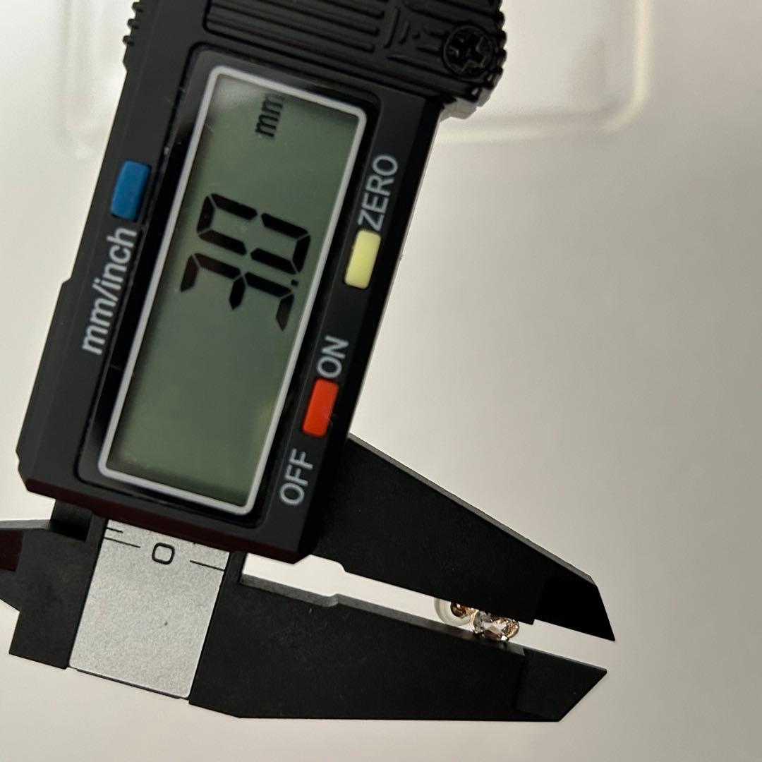 新品　モルガナイト　k18PG 一粒ピアス　0.18ct×2 スタッドピアス