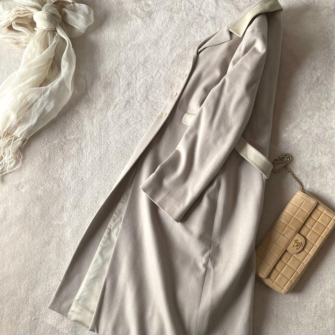 ポールカ＊上質カシミヤアンゴラウールコート＊ミルクベージュ