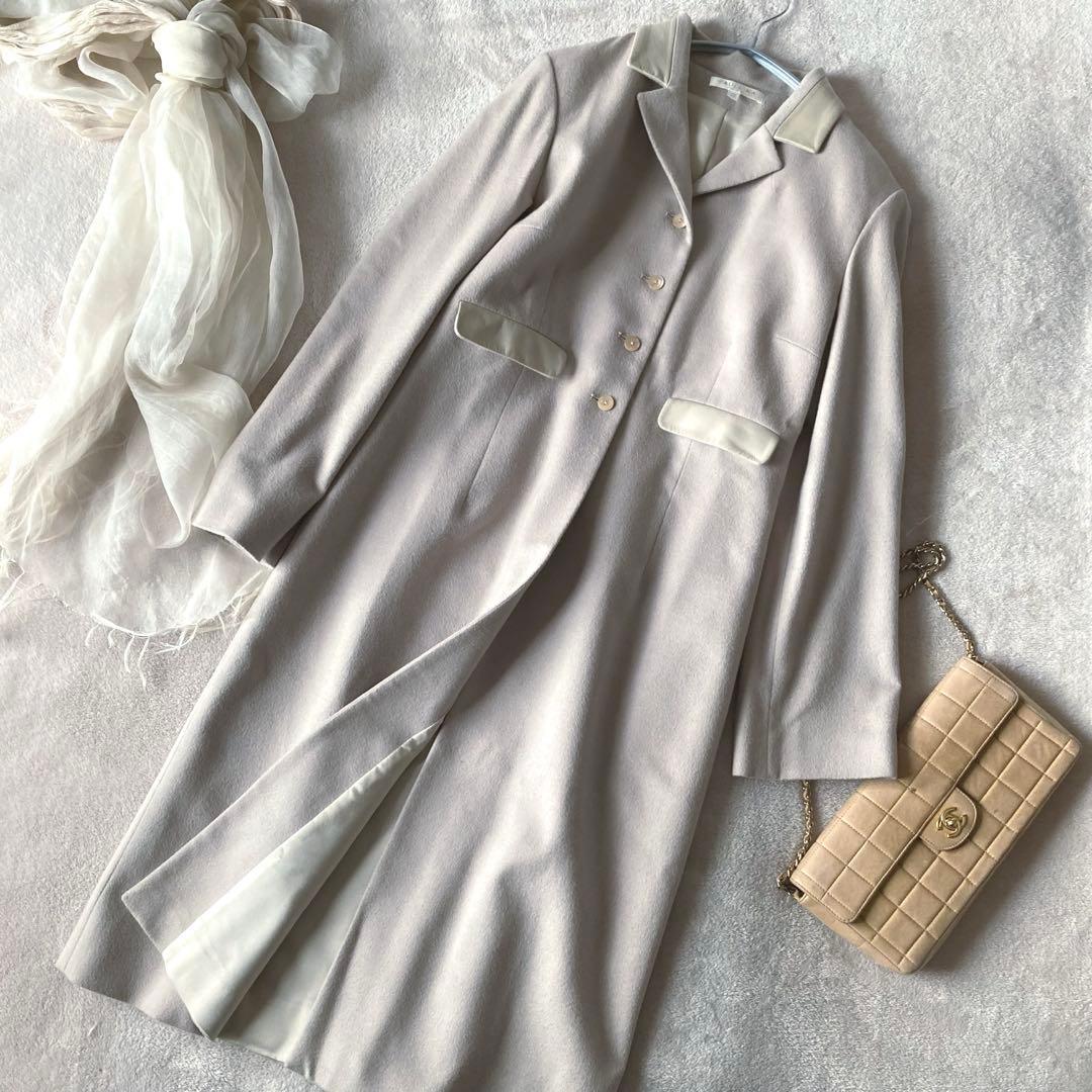 ポールカ＊上質カシミヤアンゴラウールコート＊ミルクベージュ