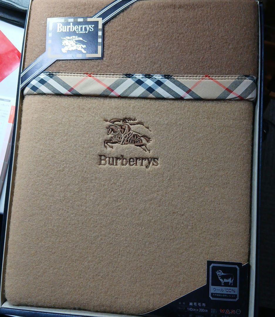 Burberrys　純毛毛布　ウール100％　ノバチェック柄　バーバリー
