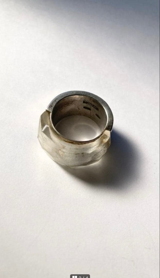 イオッセアリーニ シルバー スクエアカットリング アッシュペーフランス