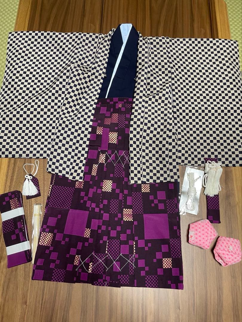 maki　七五三　男児 4歳5歳用　羽織袴セット　モダンカッコイイ