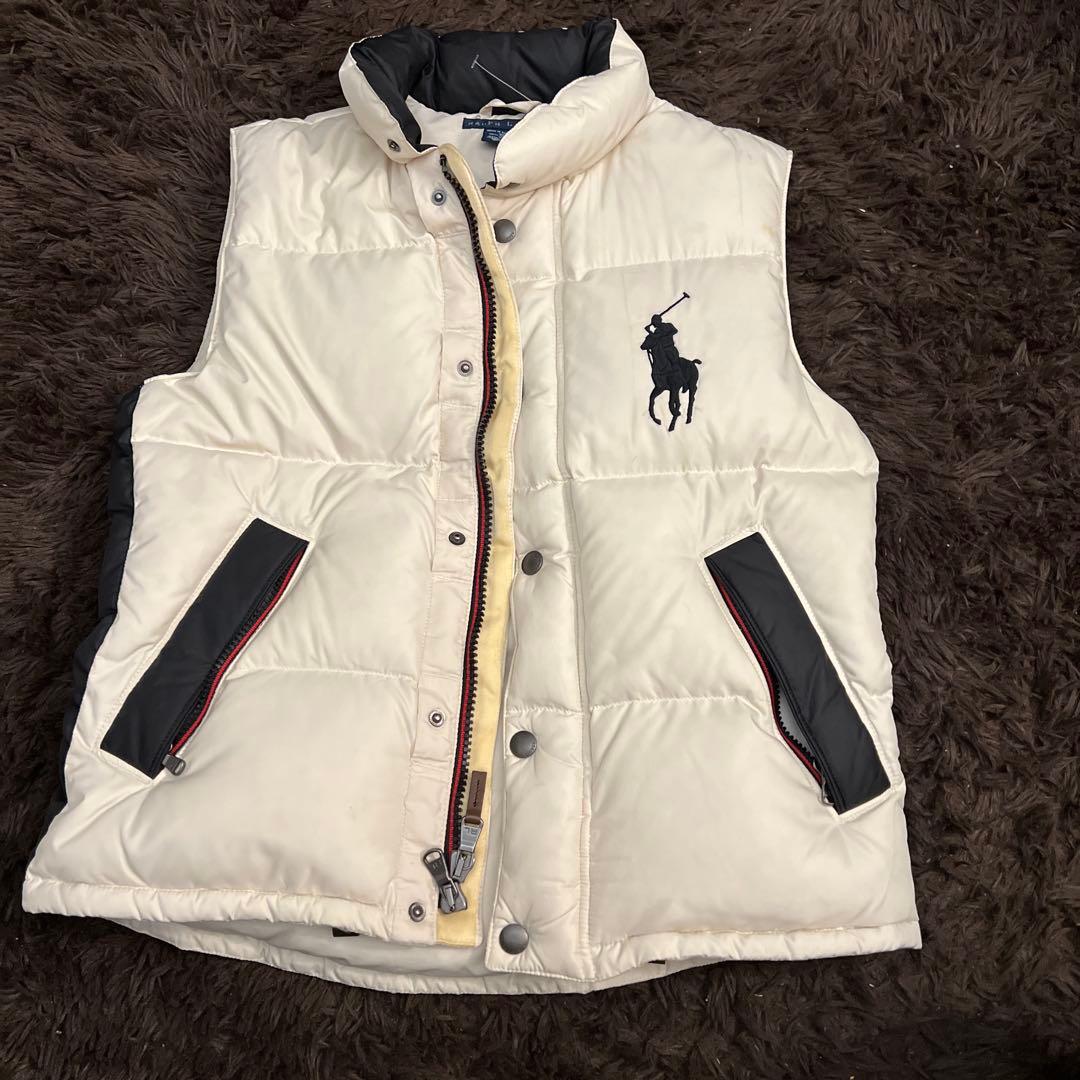 Ralph Lauren ホワイト ダウンベスト M