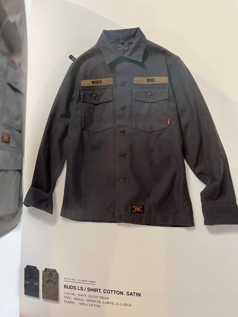 WTAPS BUDS LS ダブルタップス バッズネイビー L 長袖シャツ