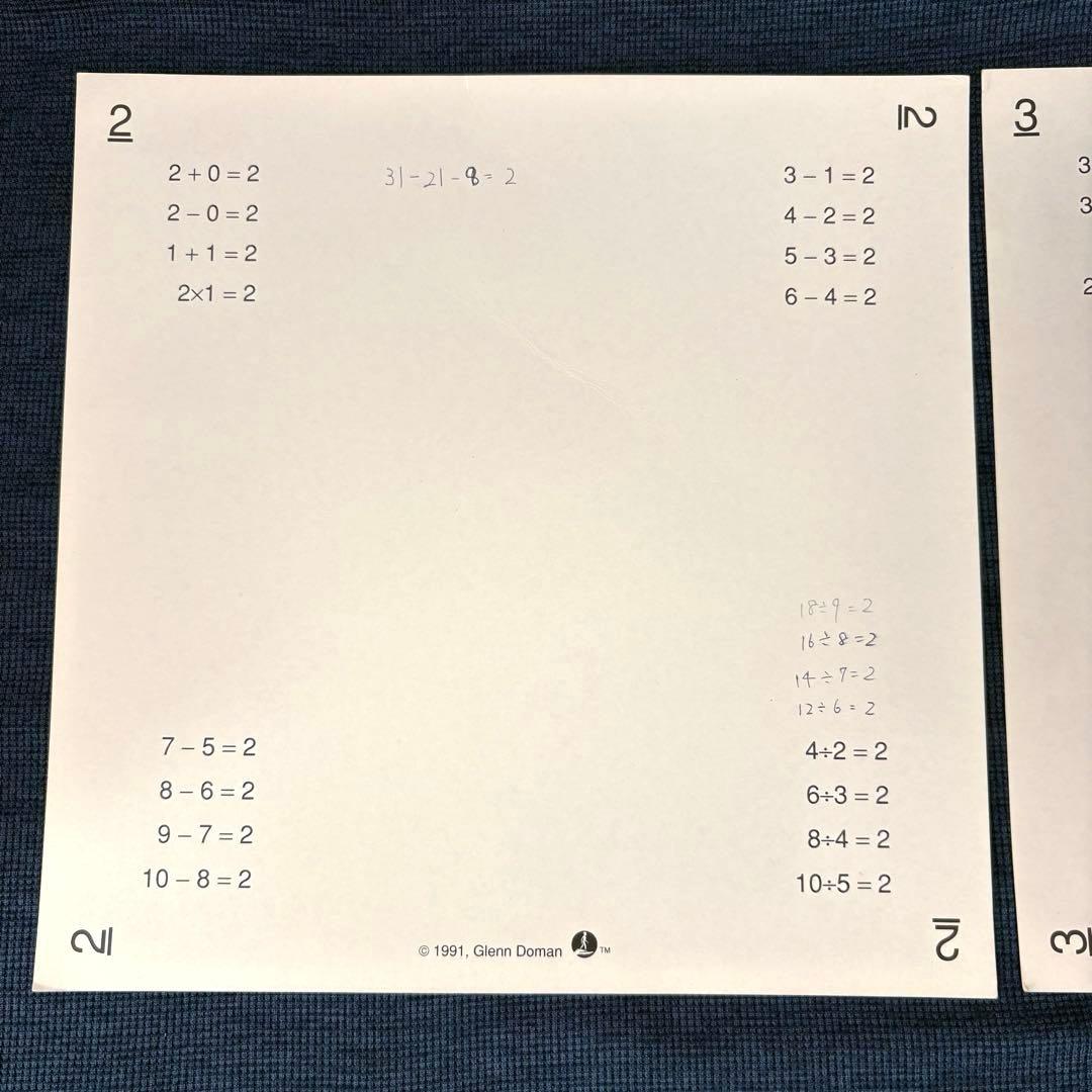 グレン•ドーマン博士 ドッツカード 数字カード　フラッシュカード 知育