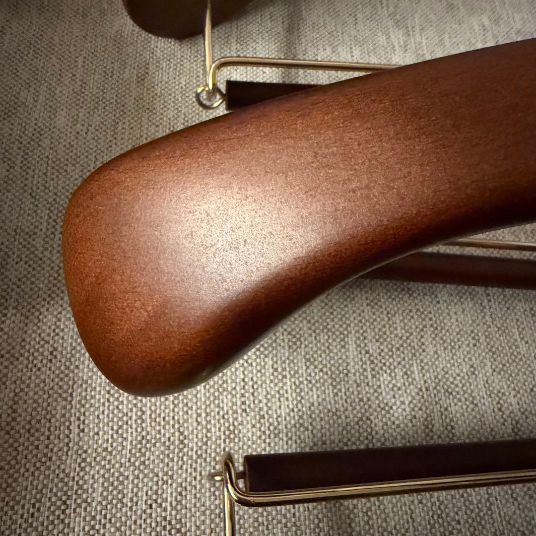 長塩産業　ながしお HNO木製ハンガー　幅40cm スライドバー付　12本セット