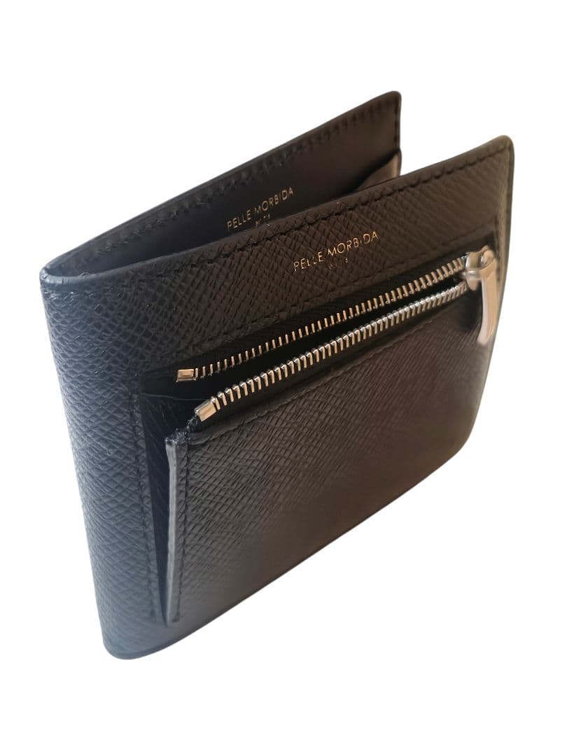 PELLE MORBIDA 黒 二つ折り財布 バルカ