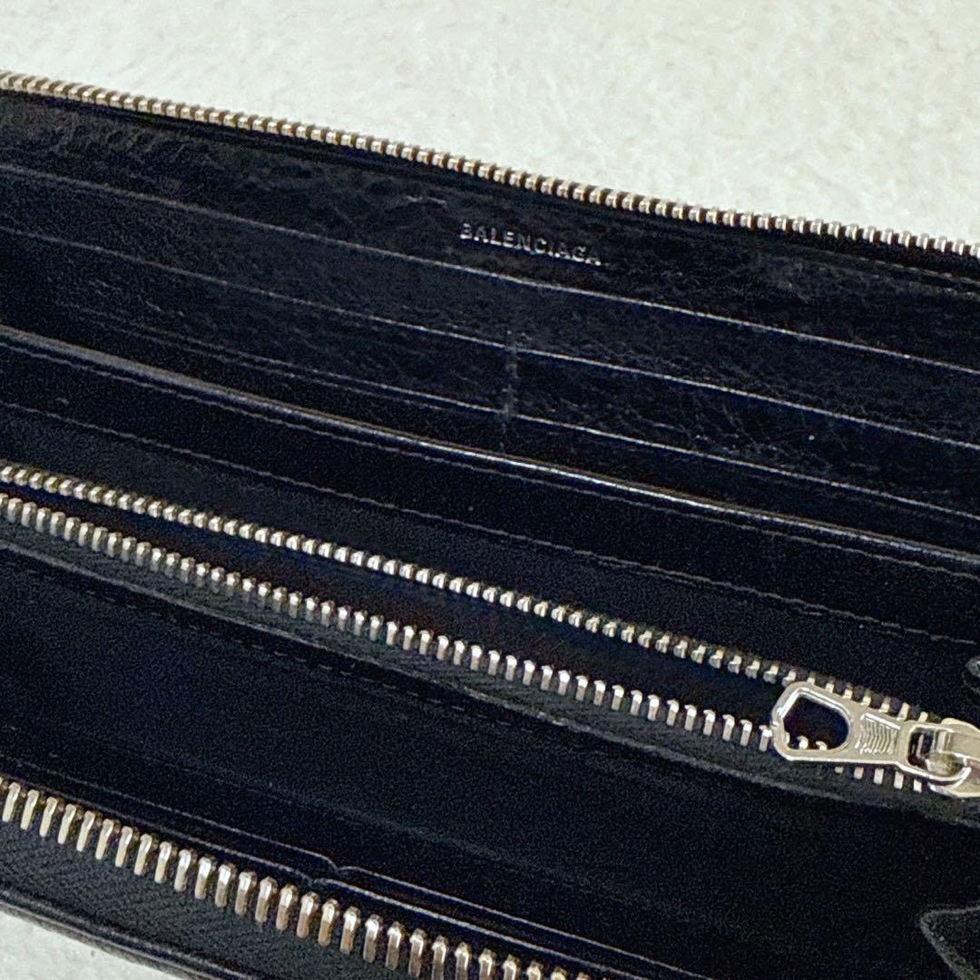 【美品】BALENCIAGA バレンシアガ 長財布 ラウンドファスナー