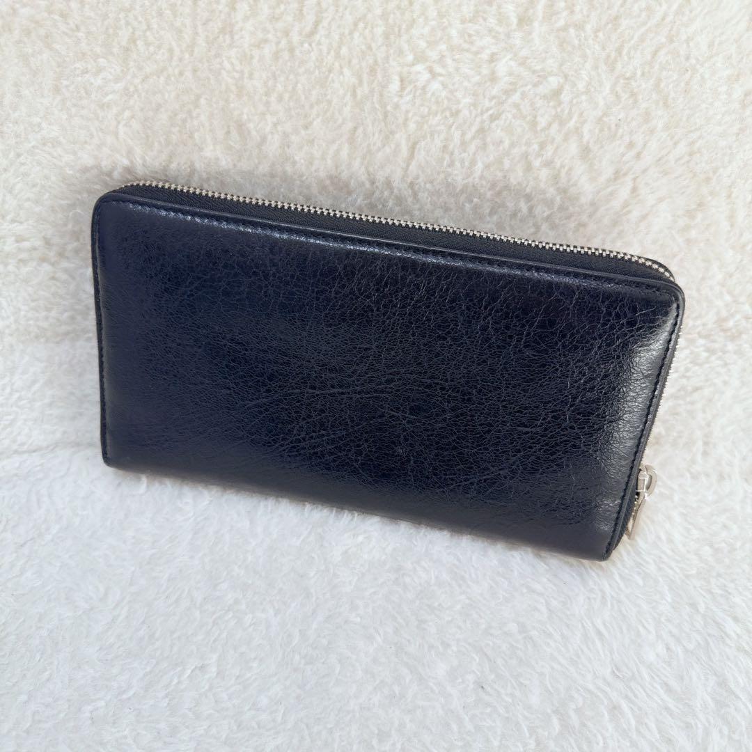【美品】BALENCIAGA バレンシアガ 長財布 ラウンドファスナー