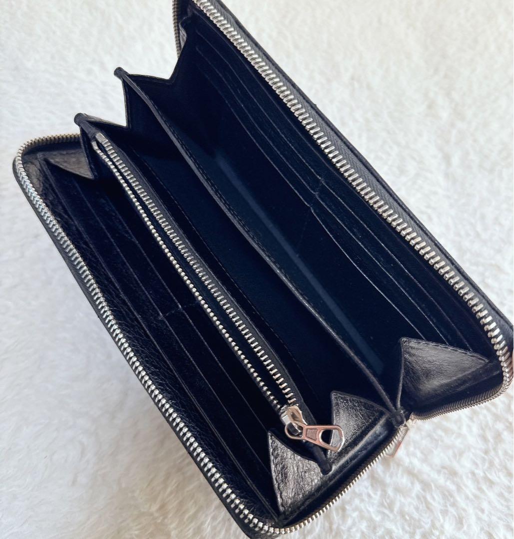 【美品】BALENCIAGA バレンシアガ 長財布 ラウンドファスナー