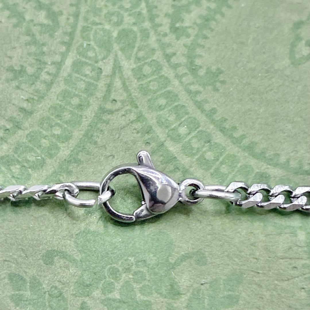 【美品】グッチ　GUCCI　ゴースト　スカル　ネックレス　スクエア　シルバー