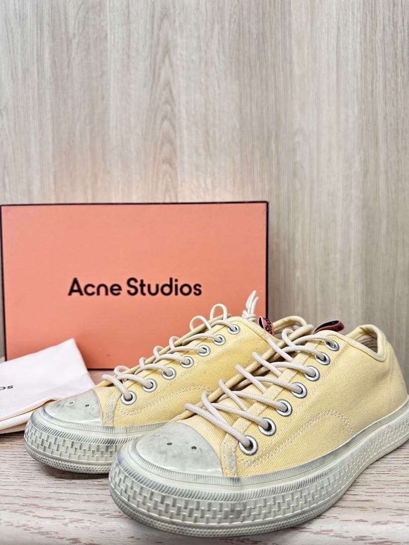 Acne Studios バロウ タンブルド W ペールイエロー/オフホワイト