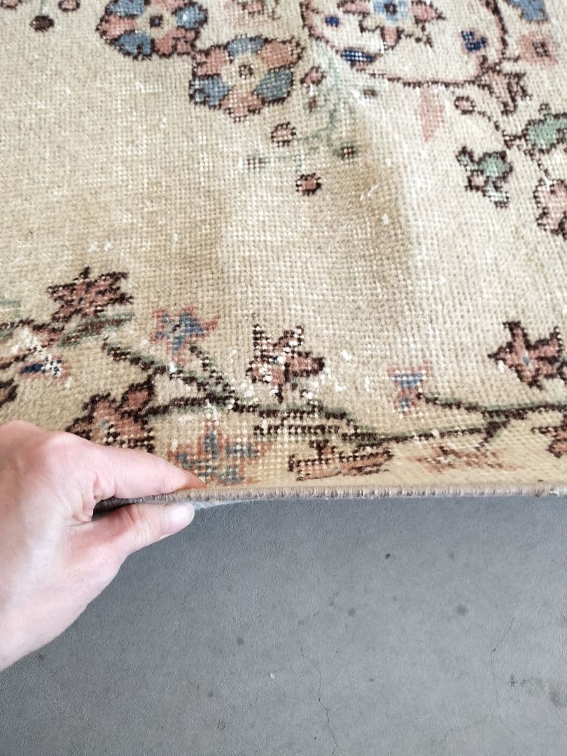 超大判/ベージュベースにパステルブルーやミントグリーン　No.743