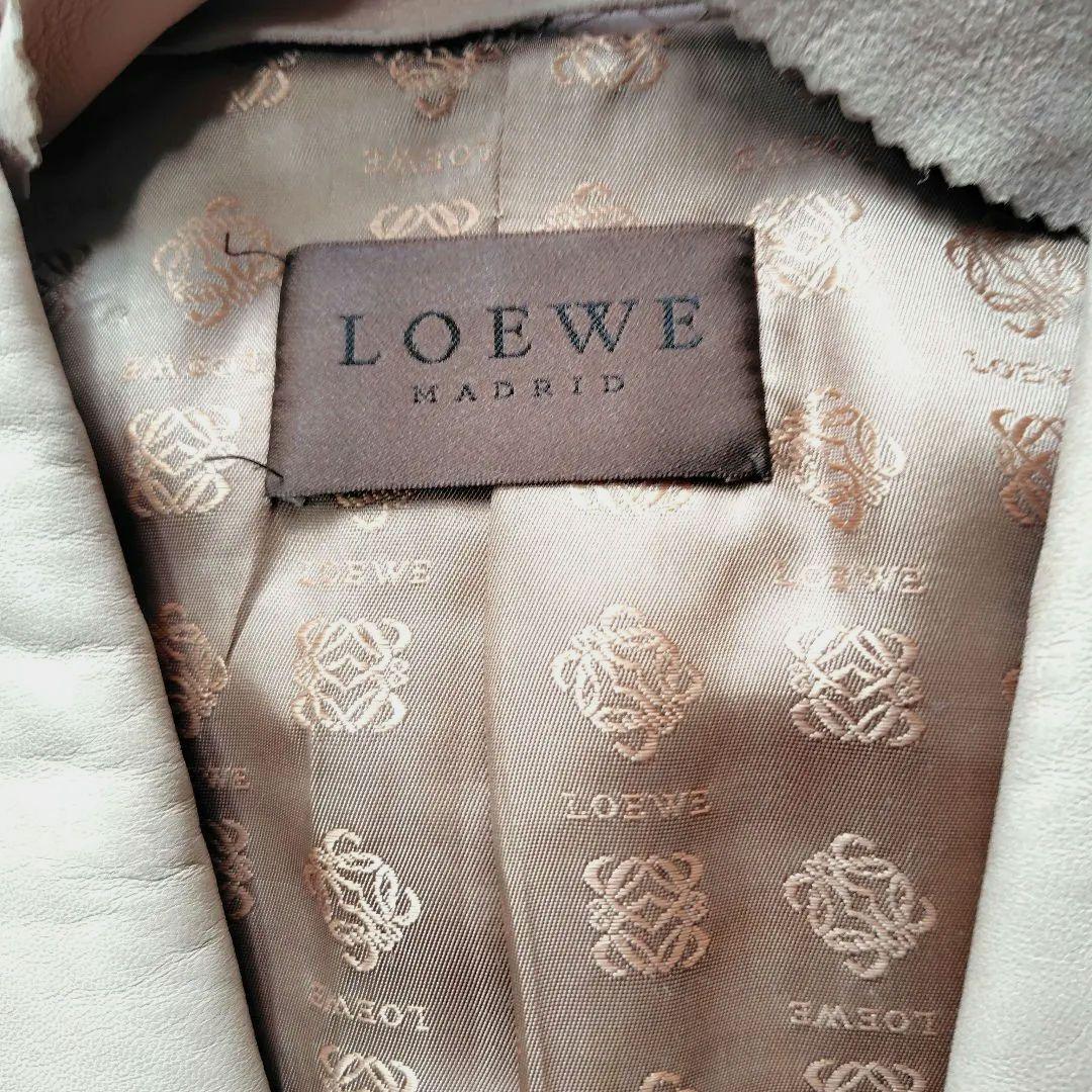 LOEWE ロエベ レザージャケット アナグラム 子羊 ピンクベージュ