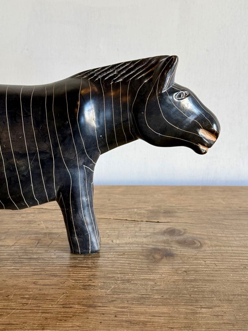 ソープストーン ゼブラ オブジェ 置物